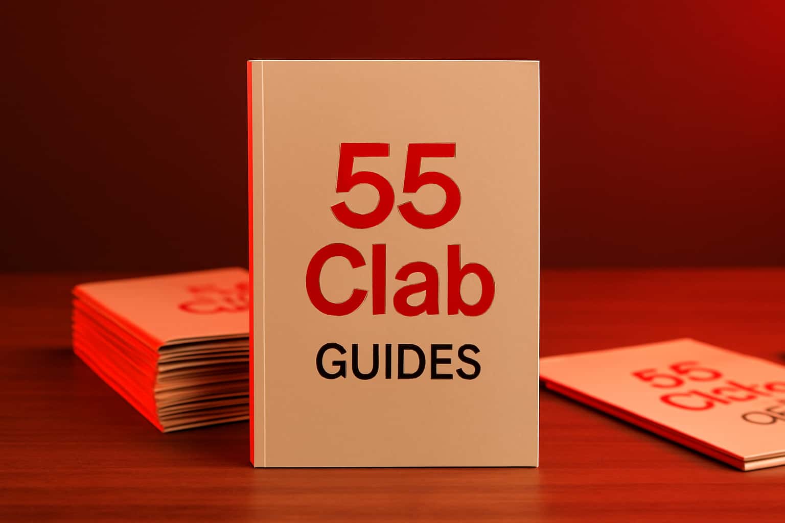 A visual representation of 55 Clab Guides with a focus on informational content.