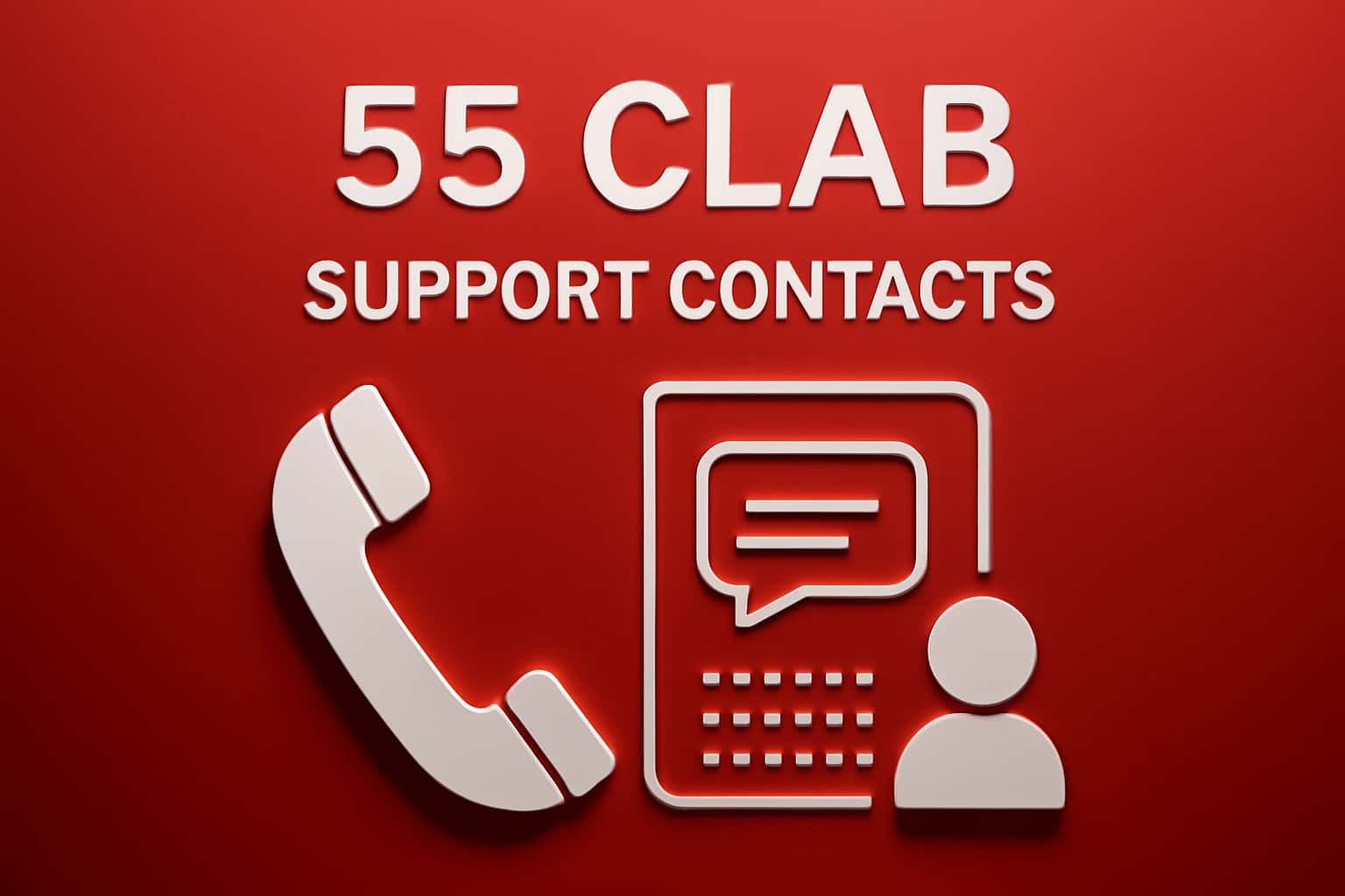 An informative scene showcasing 55 Clab Support Contacts.