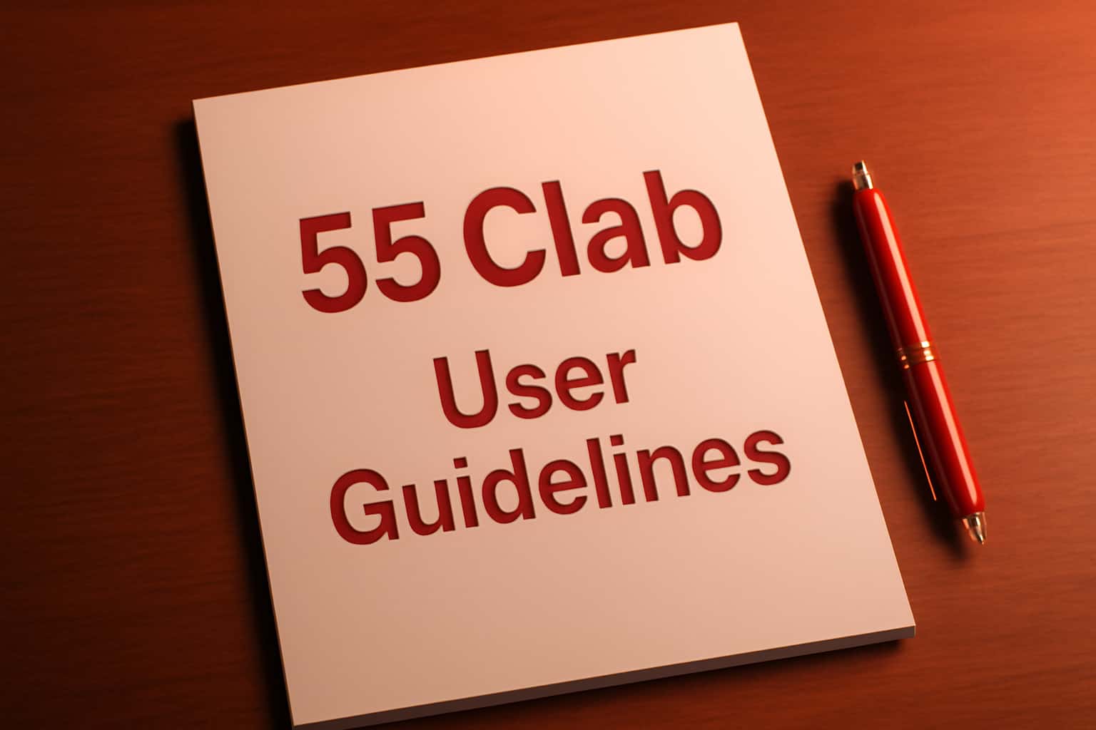 An informative scene illustrating the 55 Clab User Guidelines.