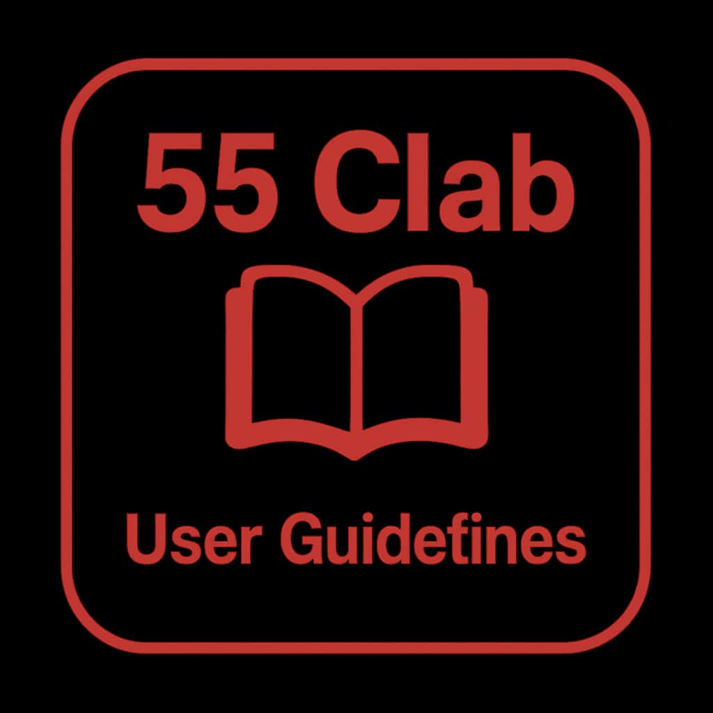 A simple badge representation of 55 Clab User Guidelines.