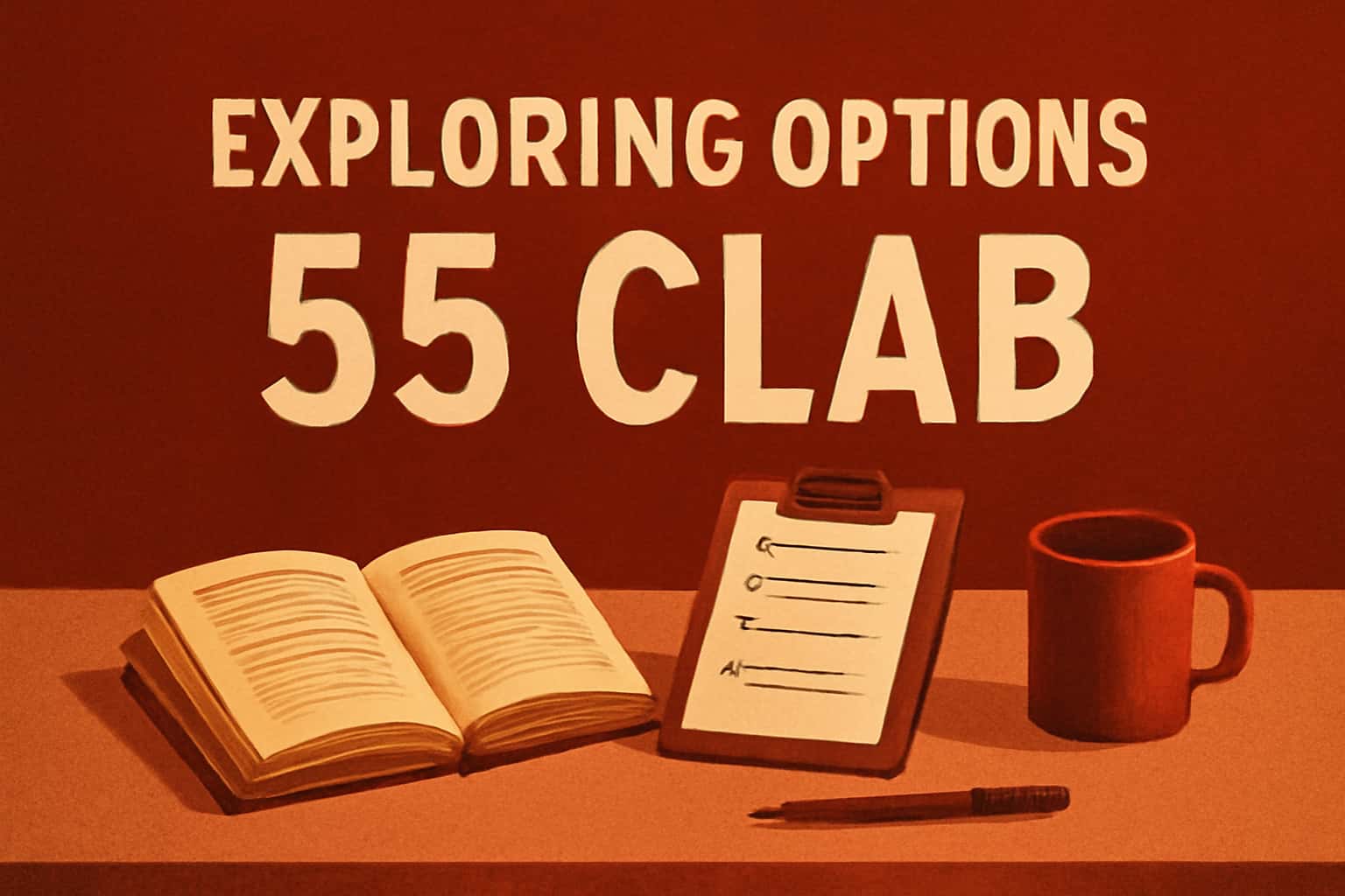 An informative scene illustrating the concept of Exploring 55 Clab Options.