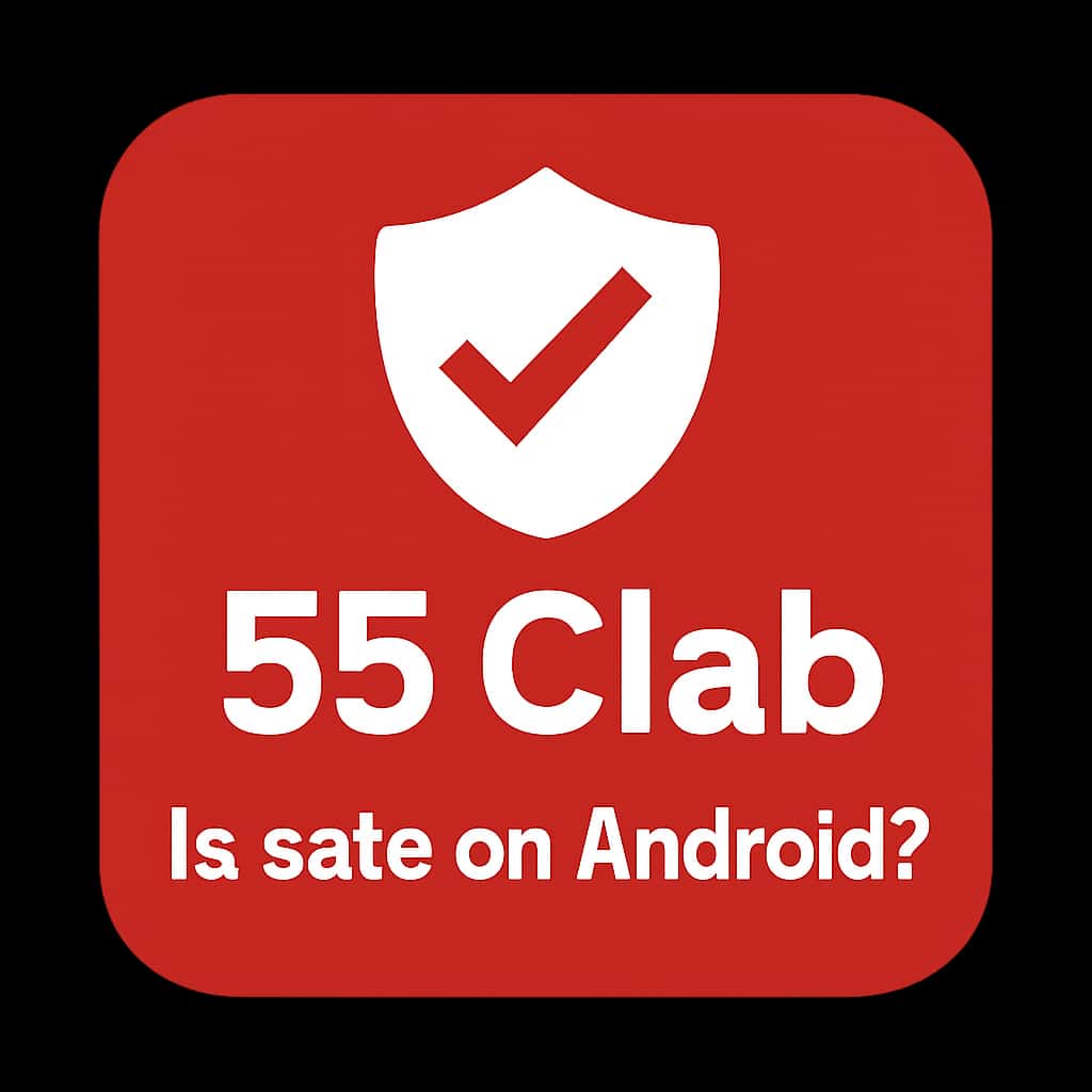 A badge representing the safety status of the 55 Clab app on Android.
