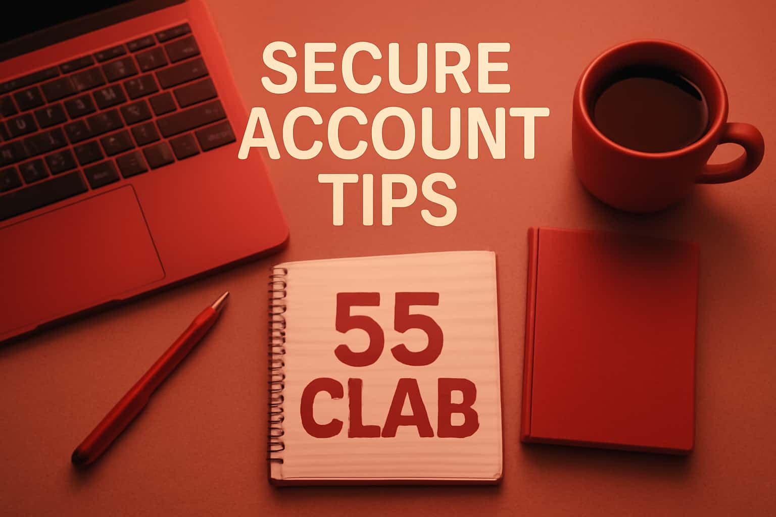 An informative scene illustrating security measures for a 55 Clab account.