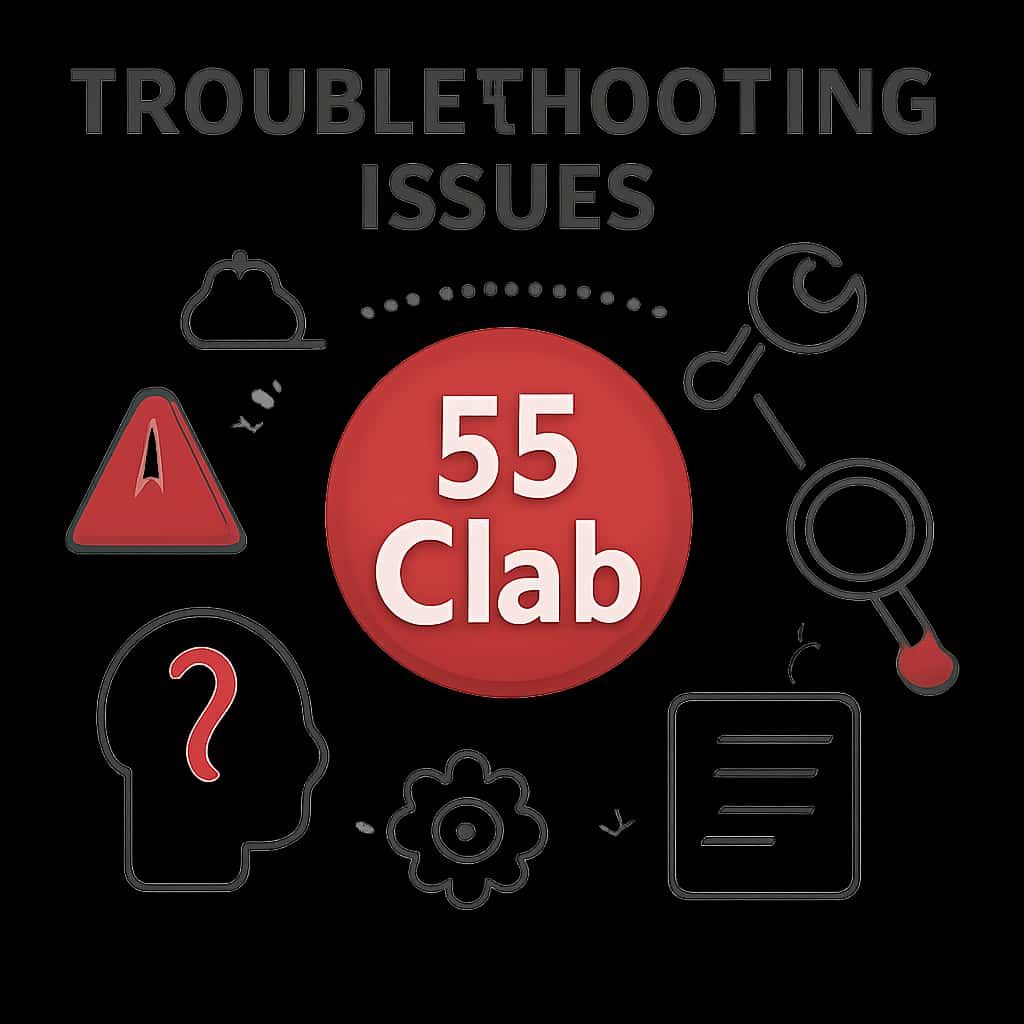 Illustration of troubleshooting steps for 55 Clab.